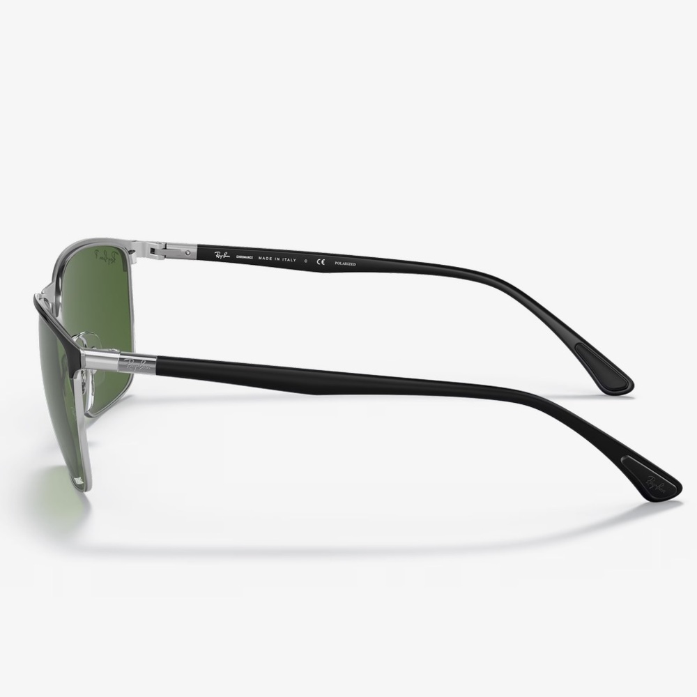 Ray-Ban Men’s Black Frame Sunglasses with Green Lenses - Picture 3 of 5